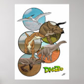 DinoZoo Dinosaur Collage Poster (Voorkant)