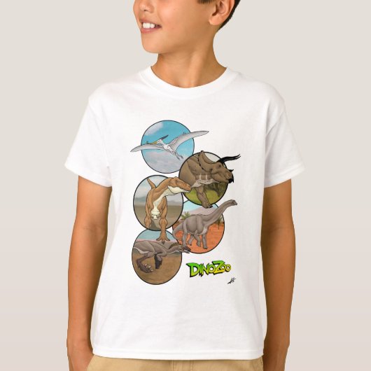 DinoZoo Dinosaur Collage T-shirt (Voorkant)