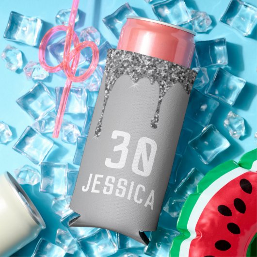 Dinsdag 30e Elegant Silver Modern Elegant Favors Seltzer Blikjeskoeler (Insitu Zomer)