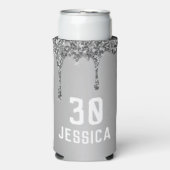 Dinsdag 30e Elegant Silver Modern Elegant Favors Seltzer Blikjeskoeler (Seltzer Voorkant)