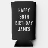 Dinsdag 30e verjaardag van de zwarte Matige Favors Seltzer Blikjeskoeler (Voorkant)