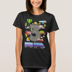 Dinsdag 3e jongens Meisjes Kinder auto 3 jaar oude T-shirt