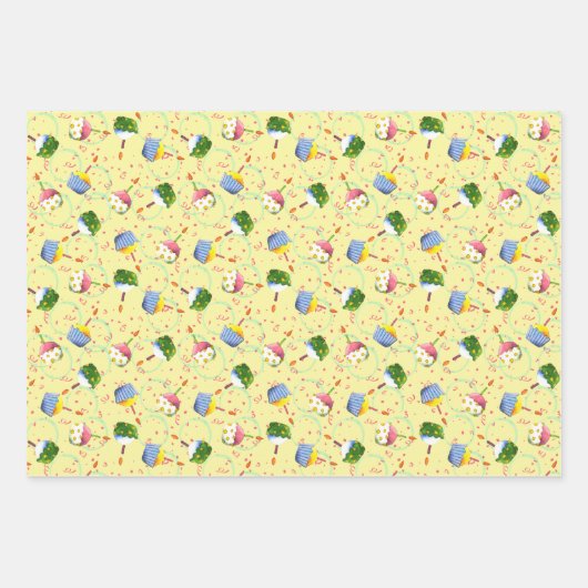 Dinsdag Cupcake Celebration Wrapping Paper Sheets (Voorkant 2)