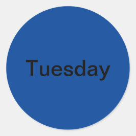 Dinsdag Dag van de Week Blauwe Stickers