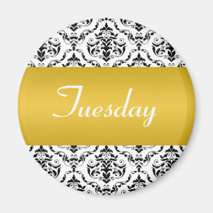 Dinsdag Geel - Damask Magnet