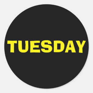 Dinsdag Gele en Lib Black Sticker van Janz