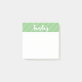 Dinsdag - Groen - Dagen van de Week - Post It Note (Voorkant)