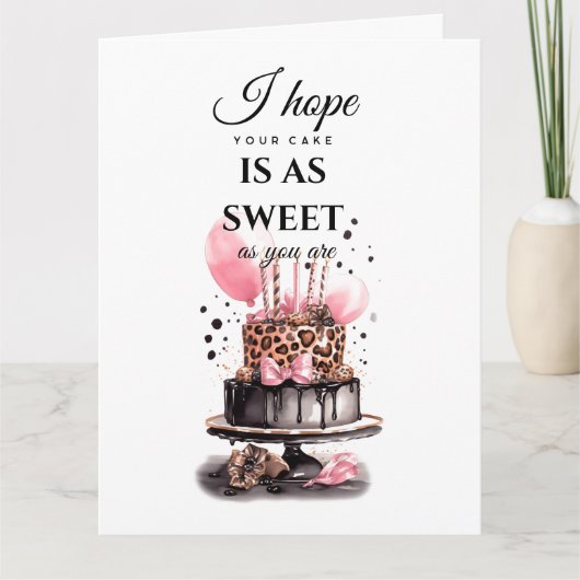 Dinsdag in een roze ballon kaart (Voorkant)