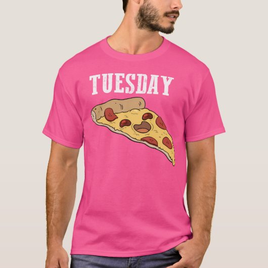 Dinsdag is het Pizza Day T-shirt (Voorkant)