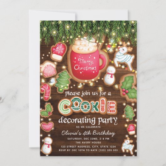 Dinsdag kerstkerst Decorting Party Kaart (Voorkant)