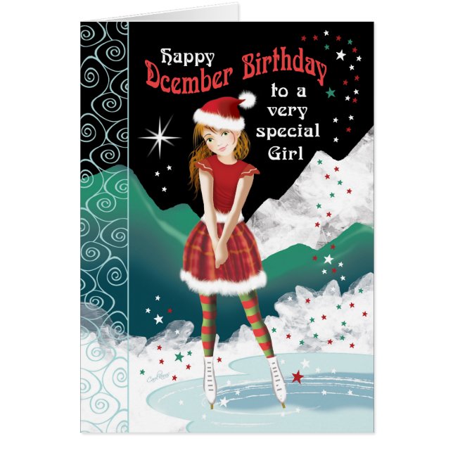 Dinsdag, meisje op ijs-Schaatsen (Voorkant)