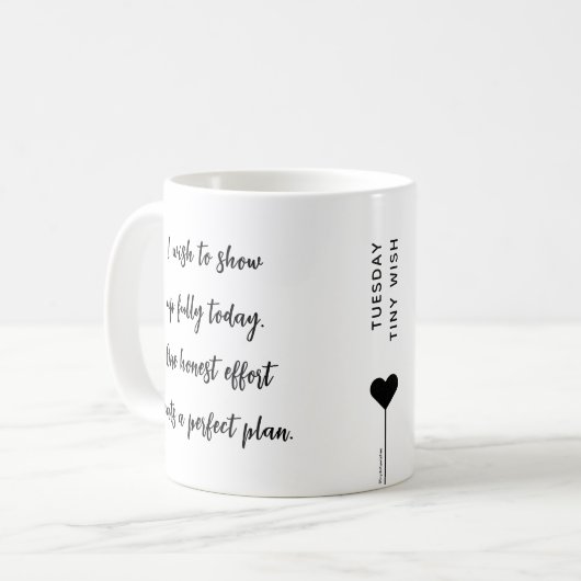 Dinsdag Motivatie Affirmatie Quote Koffiemok (Voorkant links)
