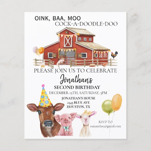 Dinsdag op de Koe Waterverf Boerderij Pig Barn (Voorkant)