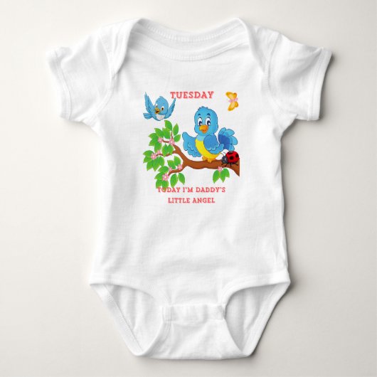 Dinsdag Papa's Little Angel T-shirt (Voorkant)