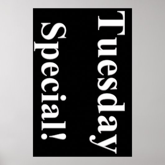 Dinsdag Poster speciale schoonheidssalon (Voorkant)