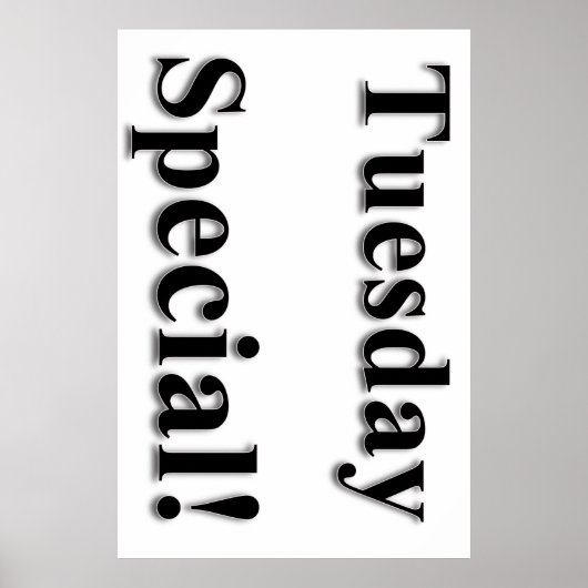 Dinsdag Poster speciale schoonheidssalon (Voorkant)