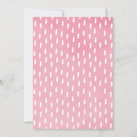 Dinsdag roze Floral Wilde Oerwoud Safari Bedankkaart (Achterkant)