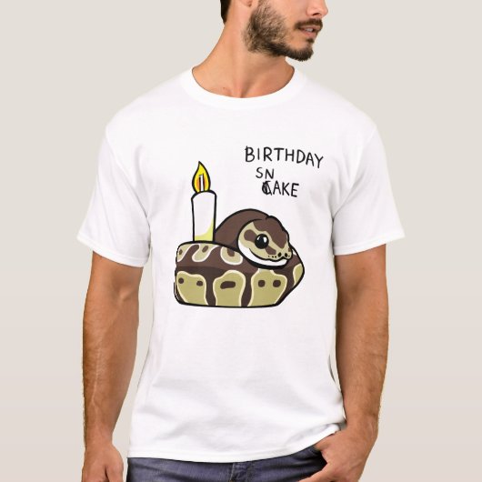 Dinsdag Snake Cute Ball Python Tekening T-shirt (Voorkant)