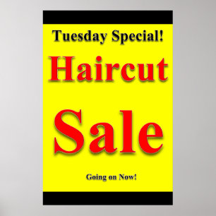 Dinsdag speciale haircut Poster Beauty Salon