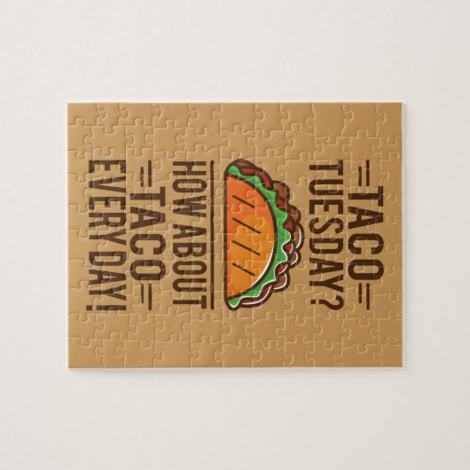 Dinsdag Taco? Elke dag Taco! Legpuzzel (Horizontaal)
