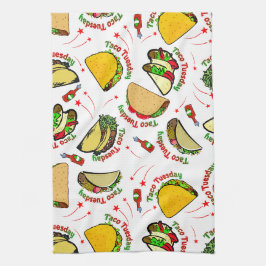Dinsdag Taco Harde en Zachte Tacos en Hete Saus Theedoek