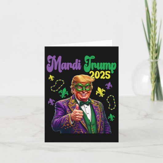 Dinsdag Trump 2025 Grappige Mardi Gras Kaart (Voorkant)