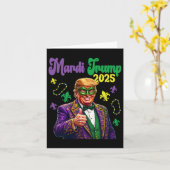 Dinsdag Trump 2025 Grappige Mardi Gras Kaart (Gele Bloem)