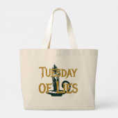 Dinsdag van Leugens Grote Tote Bag (Achterkant)