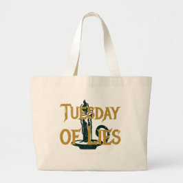 Dinsdag van Leugens Grote Tote Bag
