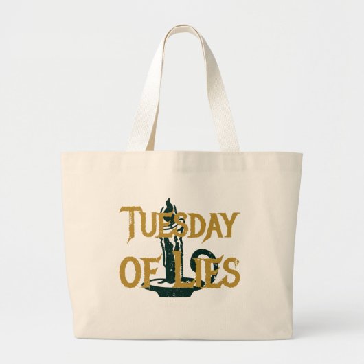 Dinsdag van Leugens Grote Tote Bag (Voorkant)