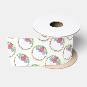 Dinsdag Vrijgezellenfeest Floral Round Cake Satijnen Lint