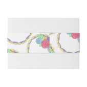 Dinsdag Vrijgezellenfeest Floral Round Cake Uitnodigingen Wikkel (Achterkant Voorbeeld)