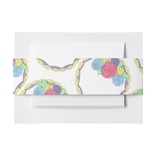 Dinsdag Vrijgezellenfeest Floral Round Cake Uitnodigingen Wikkel (Voorkant Voorbeeld)