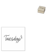 Dinsdag Weekdag Journaal Ontwerp Rubberstempel (Gestempeld)