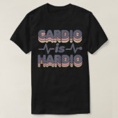 dio is Hardio Funny Gym Running Retro 70s Fitness T-shirt (Design voorkant)