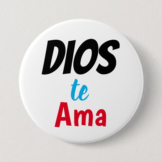 dio te ama ronde button 7,6 cm (Voorkant)