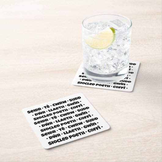 Diodydd / Drink (Welsh) Kartonnen Onderzetters (Insitu)