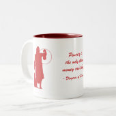 Diogene armoede (2) tweekleurige koffiemok (Voorkant links)