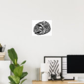 Diogene surrogaatinkt zwarte en witte tekening poster (Thuiskantoor)