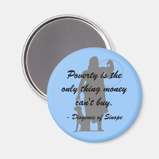 Diogenes Armoede Magneet (Voorkant / Achterkant)