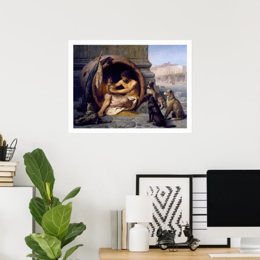 Diogenes & Dogs Poster Print door Gérôme (Thuiskantoor)