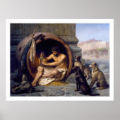 Diogenes & Dogs Poster Print door Gérôme (Voorkant)