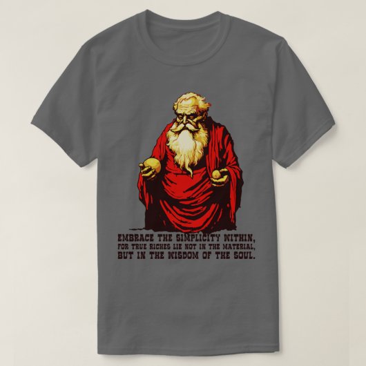 Diogenes Filosofen Wijsheid over eenvoud T-shirt (Design voorkant)