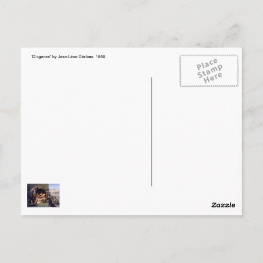 Diogenes Omringd door Honden - door Jean Leon Gero Briefkaart (Achterkant)