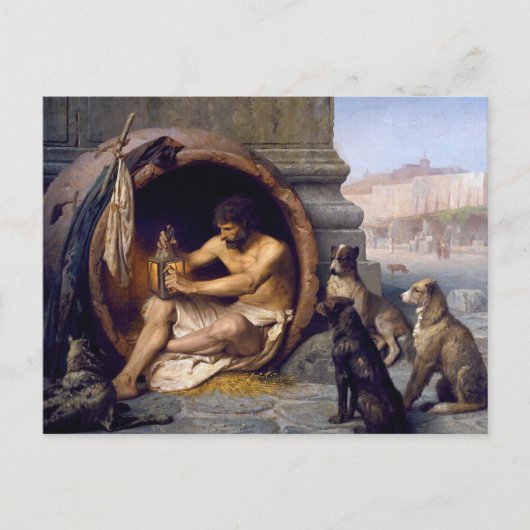 Diogenes Omringd door Honden - door Jean Leon Gero Briefkaart (Voorkant)