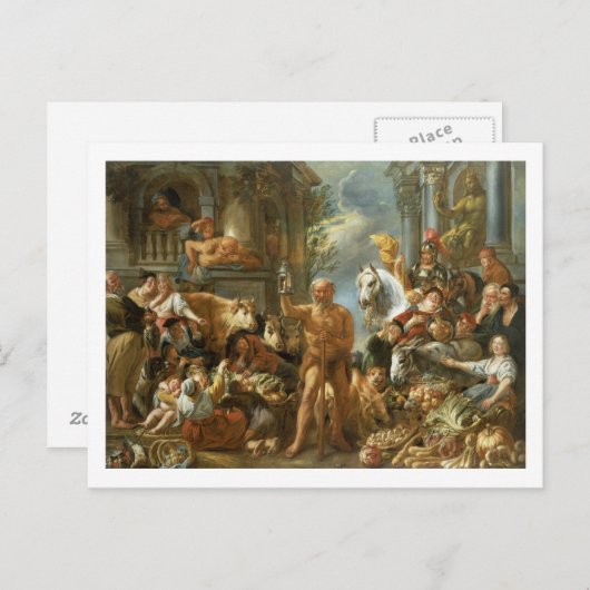 Diogenes Searching for an Honest Man, c.1650-55 (o Briefkaart (Voorkant / Achterkant)