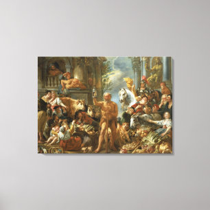 Diogenes Searching for an Honest Man, c.1650-55 (o Canvas Afdruk