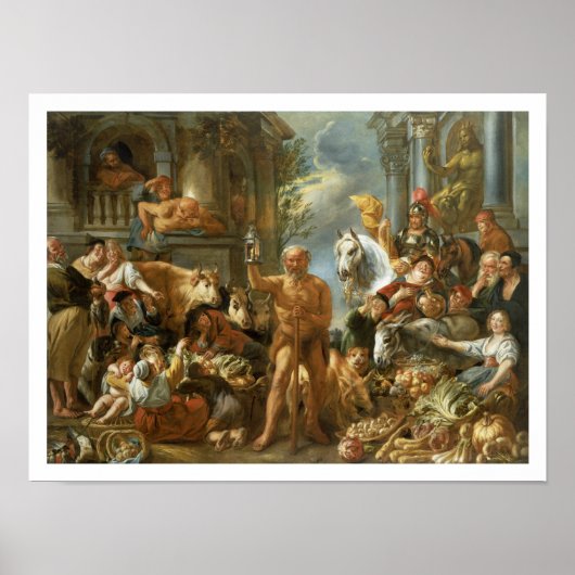 Diogenes Searching for an Honest Man, c.1650-55 (o Poster (Voorkant)