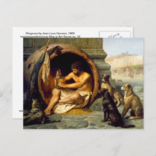 Diogenes van Jean-Leon Gerome Briefkaart (Voorkant / Achterkant)