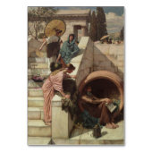 Diogenes van John William Waterhouse Kaart (Achterkant)